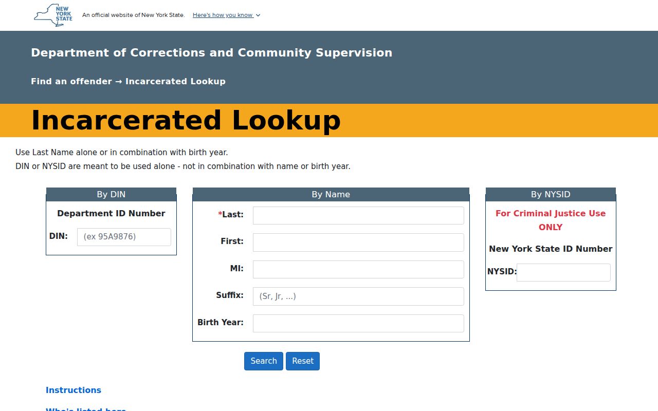 Ulster County criminal history DOCCS incarcerated lookup