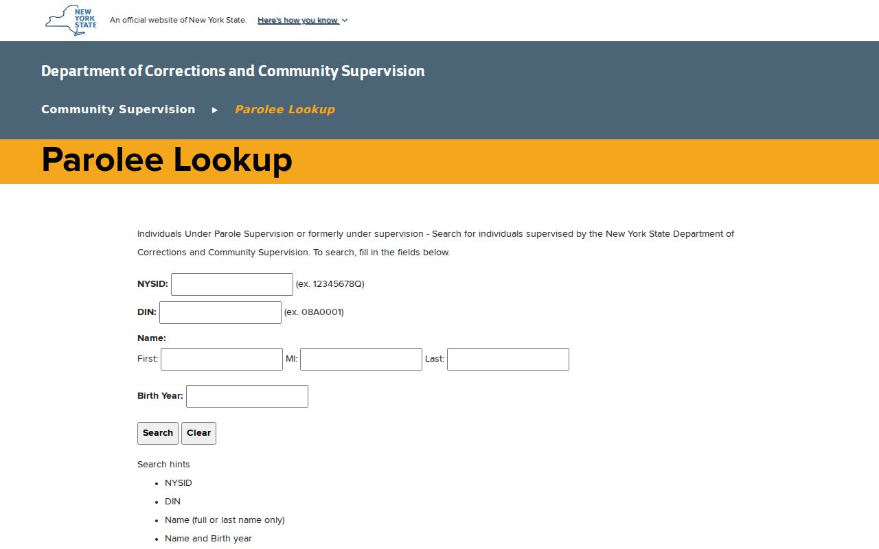 Ulster County offender check and DOCCS parolee lookup distinction